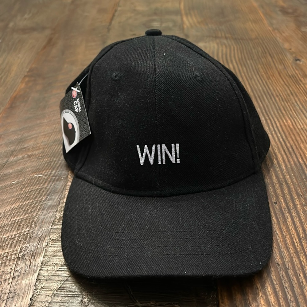 Dave & Buster's Winner Adult One Size Fits Most Adjustable Baseball Hat Black